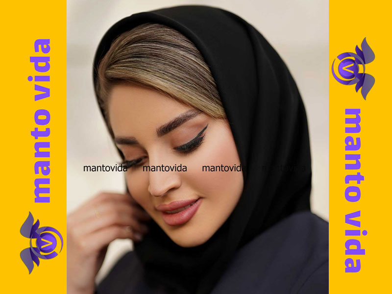 خرید مقنعه اداری مشکی ساده
