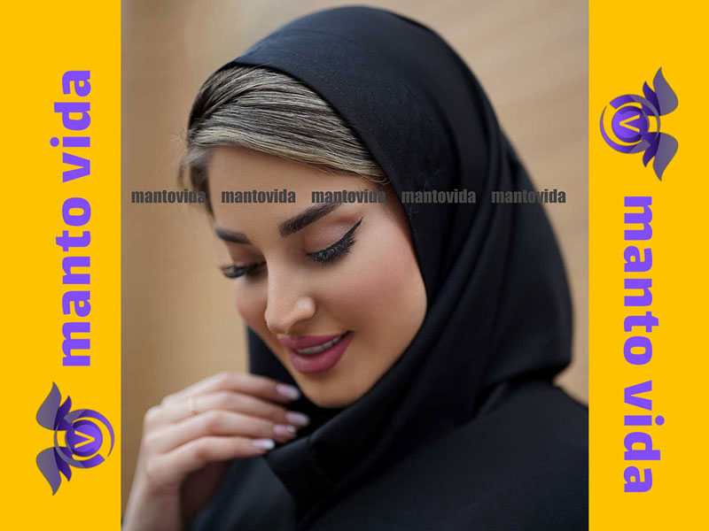 خرید مقنعه اداری مشکی ساده